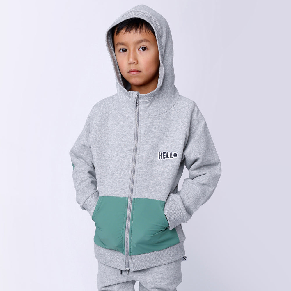 Minti Nylon Patch Furry Zip Up