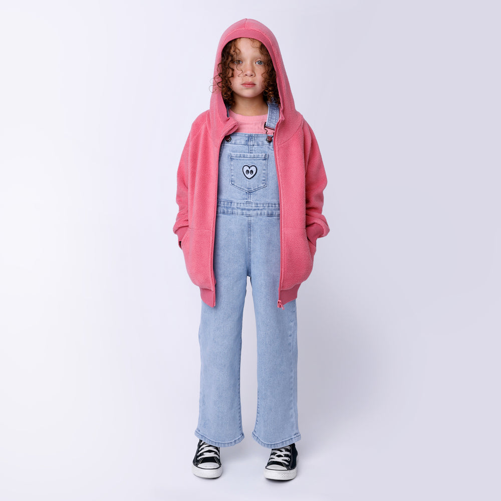 Minti Happy Heart Denim Overalls