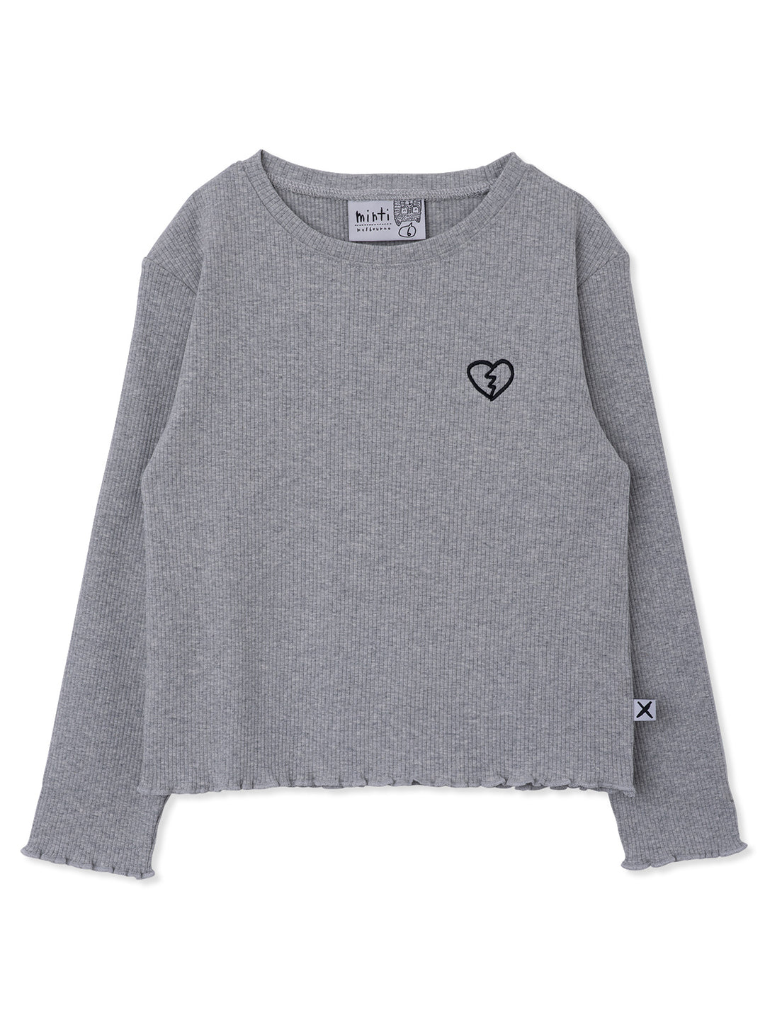 Minti Sketched Heart Ribbed Tee