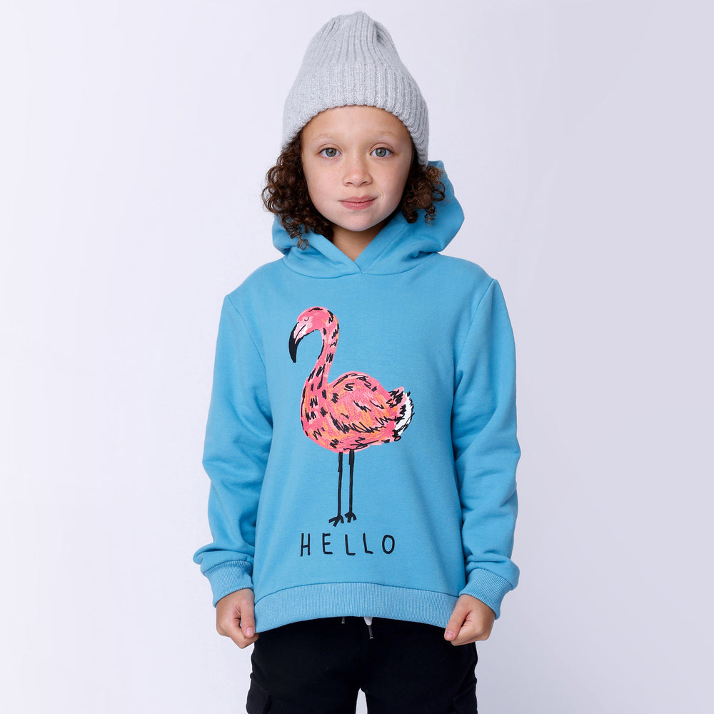 Minti Hello Flamingo Furry Hood