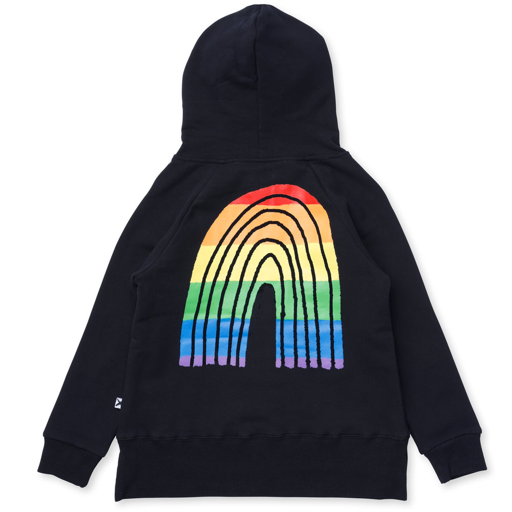 Minti Stripey Rainbow Furry Zip Up