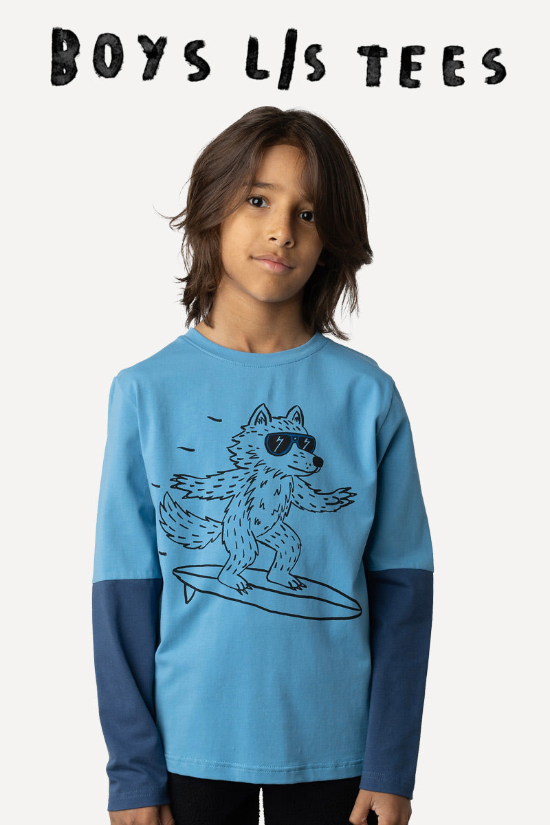 Boys long sleeve tees, kids graphic t-shirts from Minti