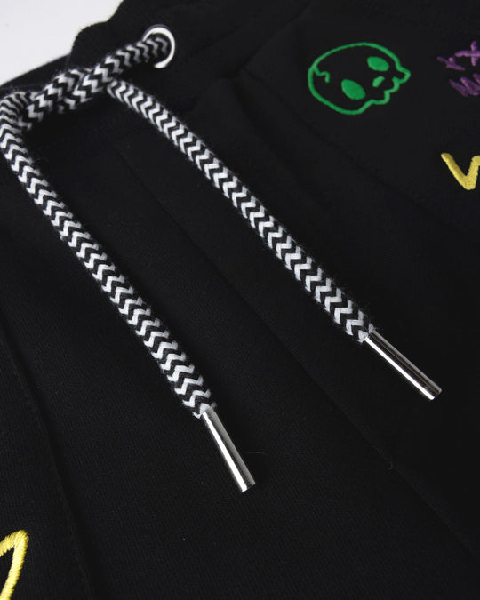 Close up detail of the Badges Short in black