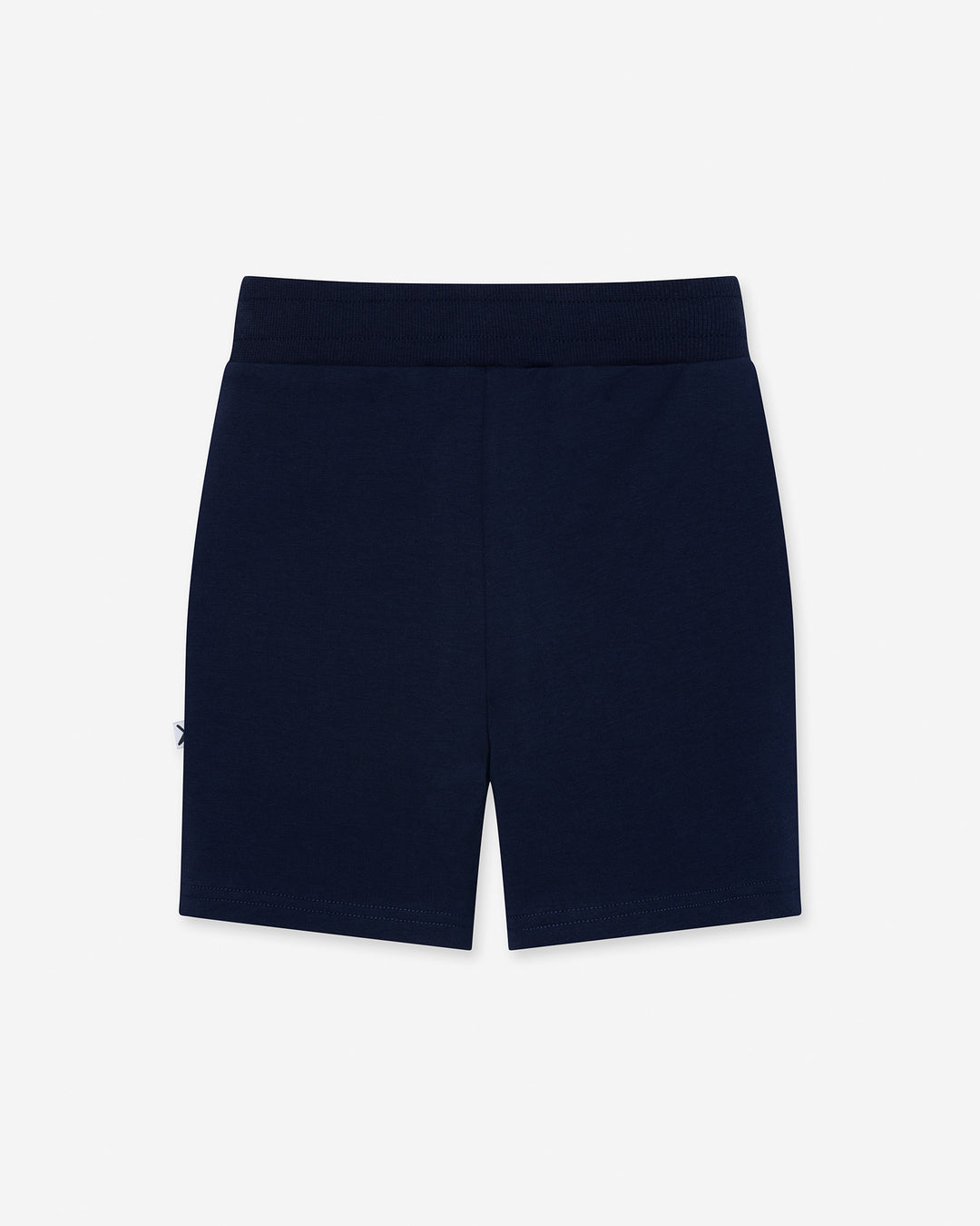 Badges Short in ink, boys shorts by Minti, flat lay