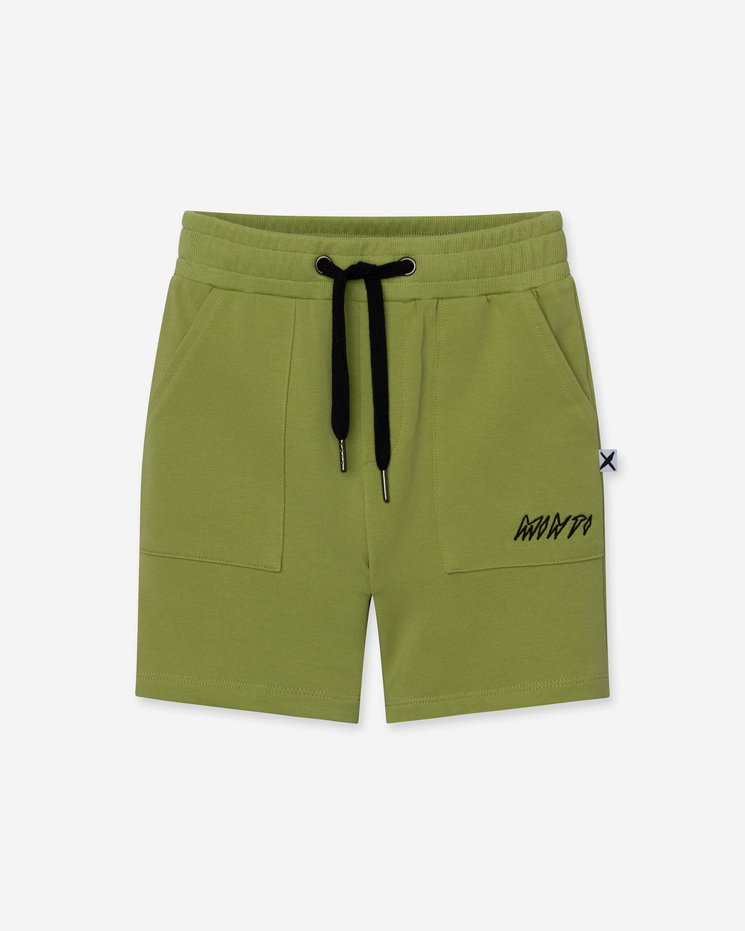 Track Short in lime, boys shorts by Minti, flat lay