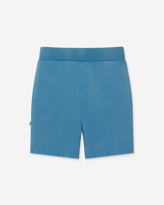 Blasted Track Short in sky wash, boys shorts by Minti, flat lay