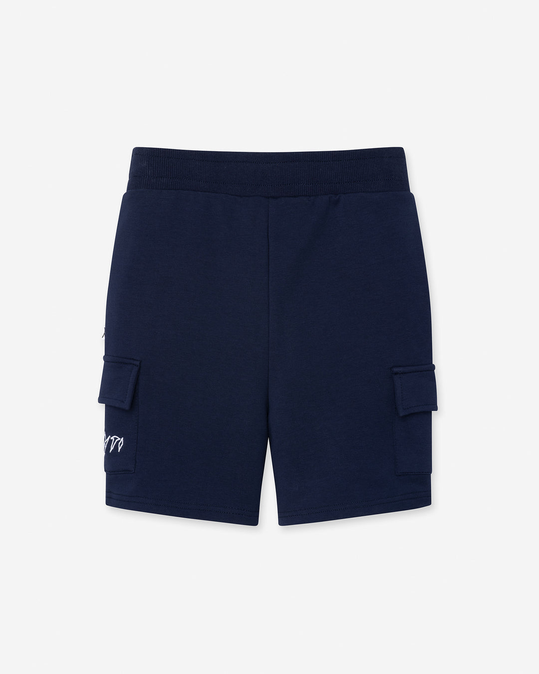 Deluxe Cargo Short in ink, boys shorts by Minti, flat lay