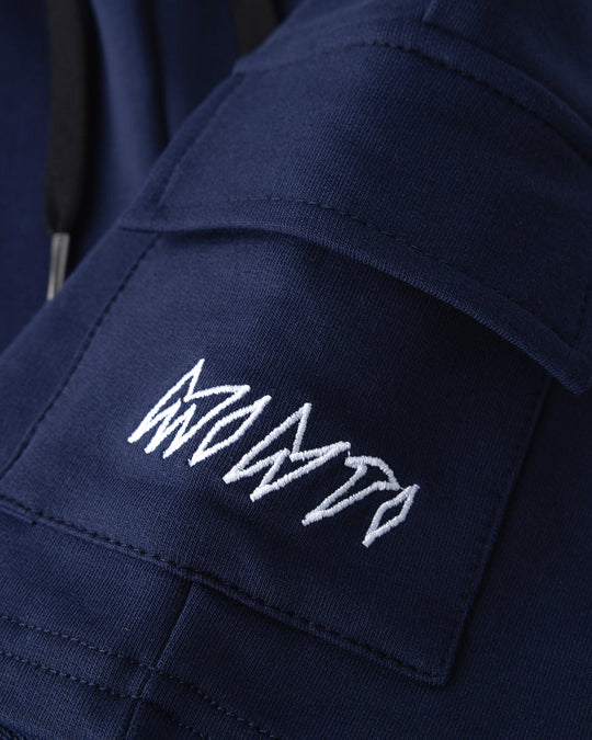 Close up detail of the Deluxe Cargo Short in ink