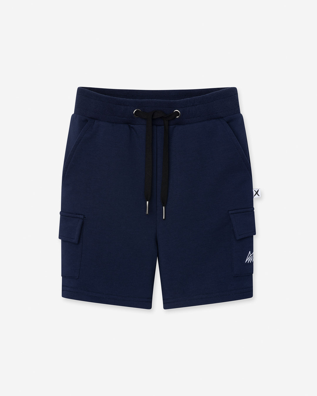 Deluxe Cargo Short in ink, boys shorts by Minti, flat lay