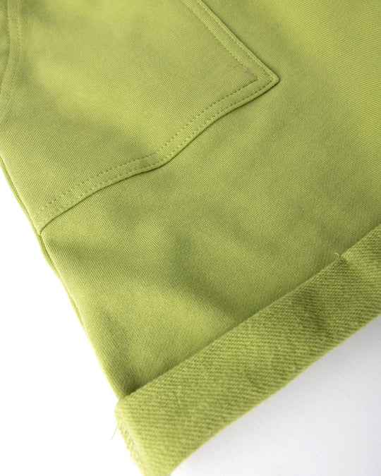 Close up detail of the Roller Short in lime