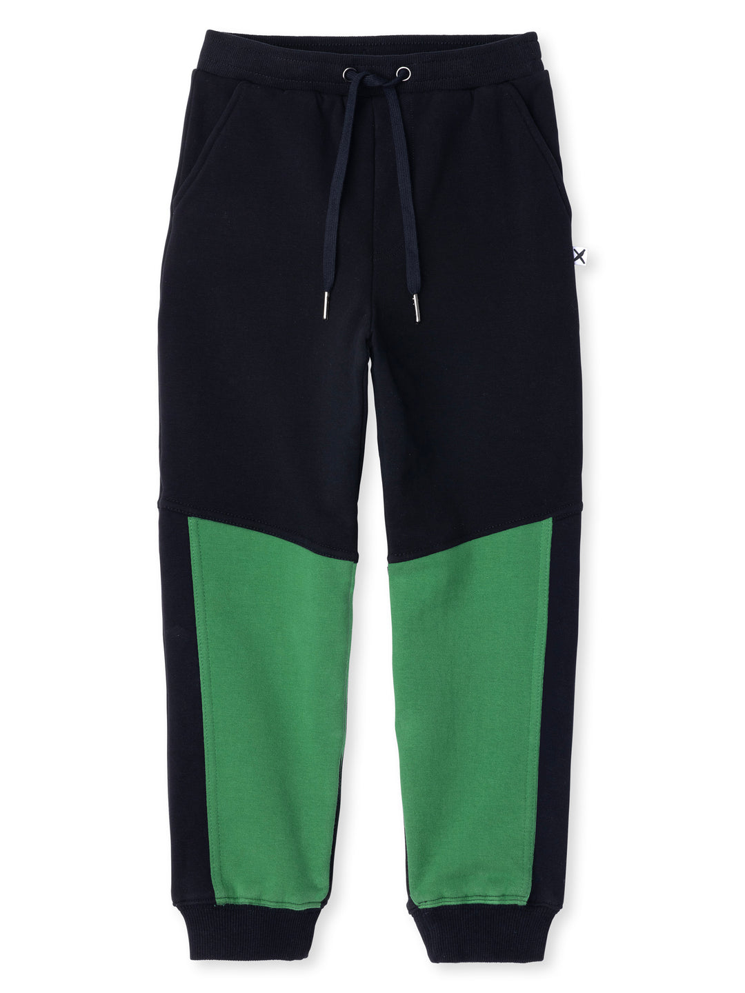 Minti kids clothing. Straight leg trackies with contrast side panels, front pockets, elastic waistband and shoelace ties. 330 Gram // Brushed Inside // 95% Cotton // 5% Elastane.