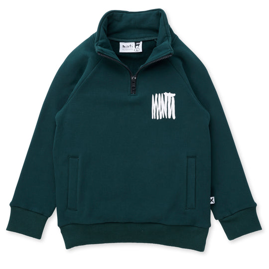 Minti Furry Half Zip Crew