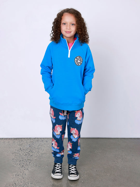 Minti Happy Furry Half Zip Crew