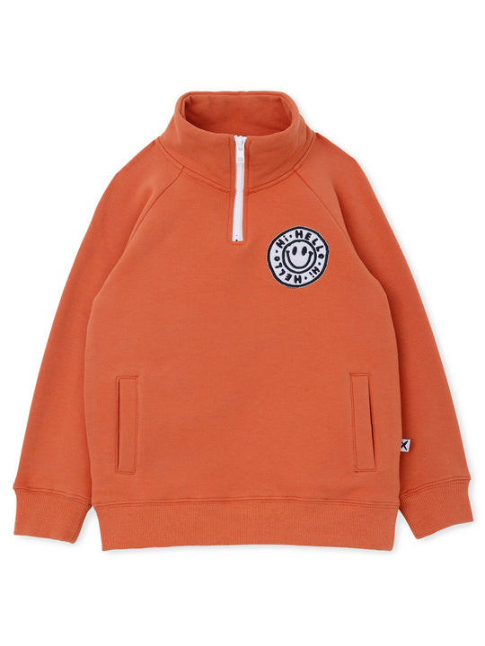 Minti Happy Furry Half Zip Crew