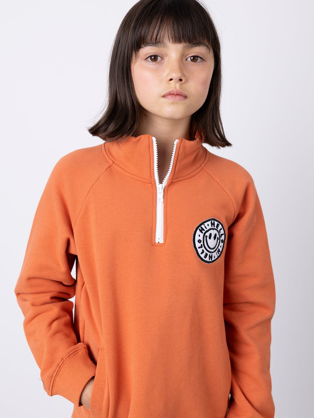 Minti Happy Furry Half Zip Crew