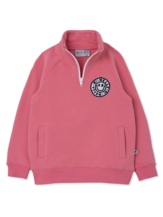 Minti Happy Furry Half Zip Crew