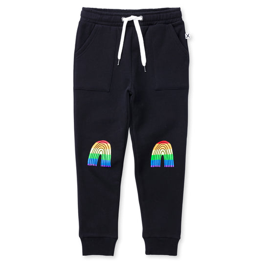 Minti Stripey Rainbow Furry Trackies