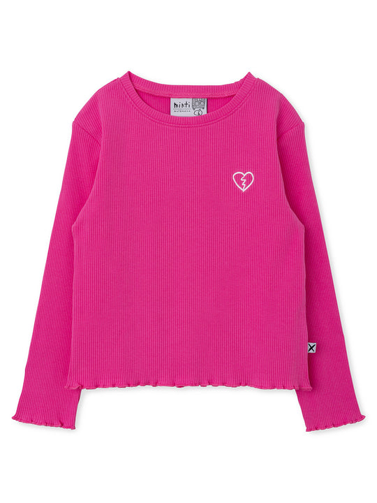 Minti Sketched Heart Ribbed Tee