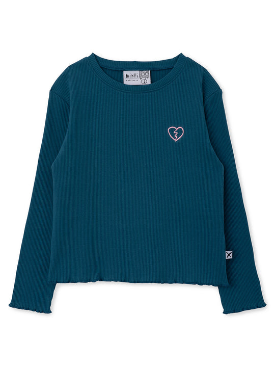 Minti Sketched Heart Ribbed Tee