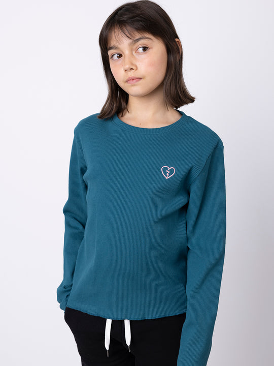 Minti Sketched Heart Ribbed Tee