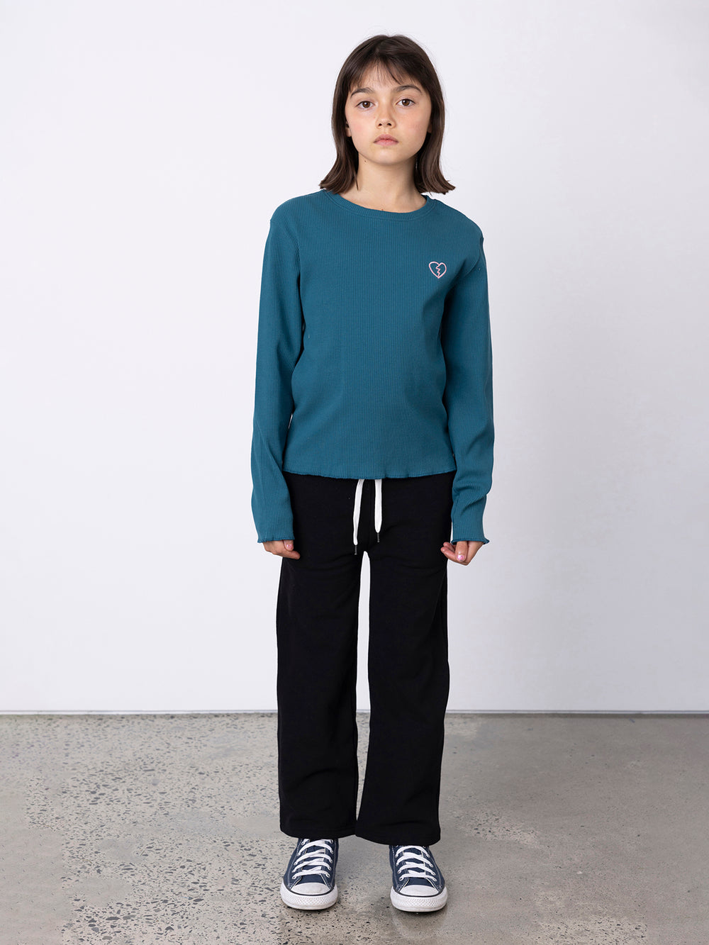 Minti Sketched Heart Ribbed Tee