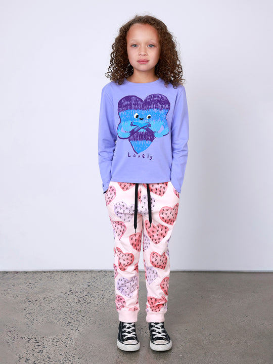 Minti Hearts On Hearts Furry Trackies
