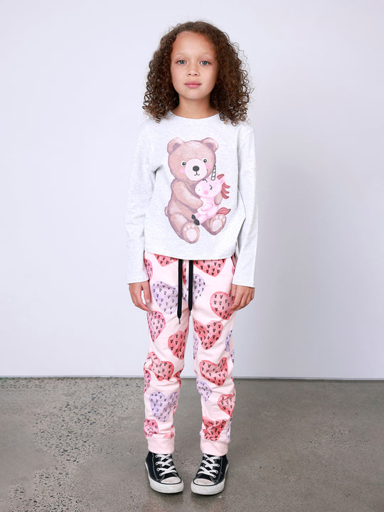 Minti Hearts On Hearts Furry Trackies