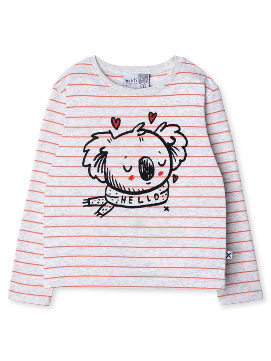 Minti kids clothing. Boxy style long sleeved tee. 190 Gram // 95% Cotton // 5% Elastane.