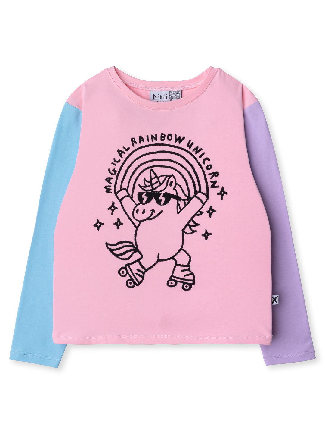 Minti kids clothing. Boxy style long sleeved tee. 190 Gram // 95% Cotton // 5% Elastane.