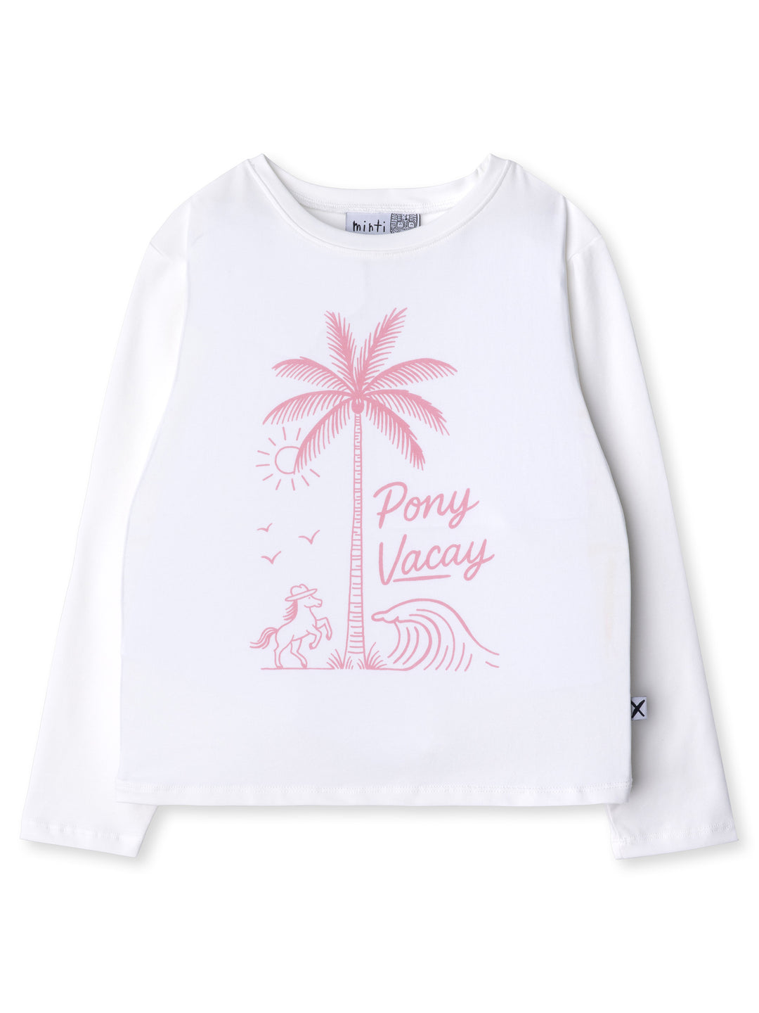 Minti kids clothing. Boxy style long sleeved tee. 190 Gram // 95% Cotton // 5% Elastane.