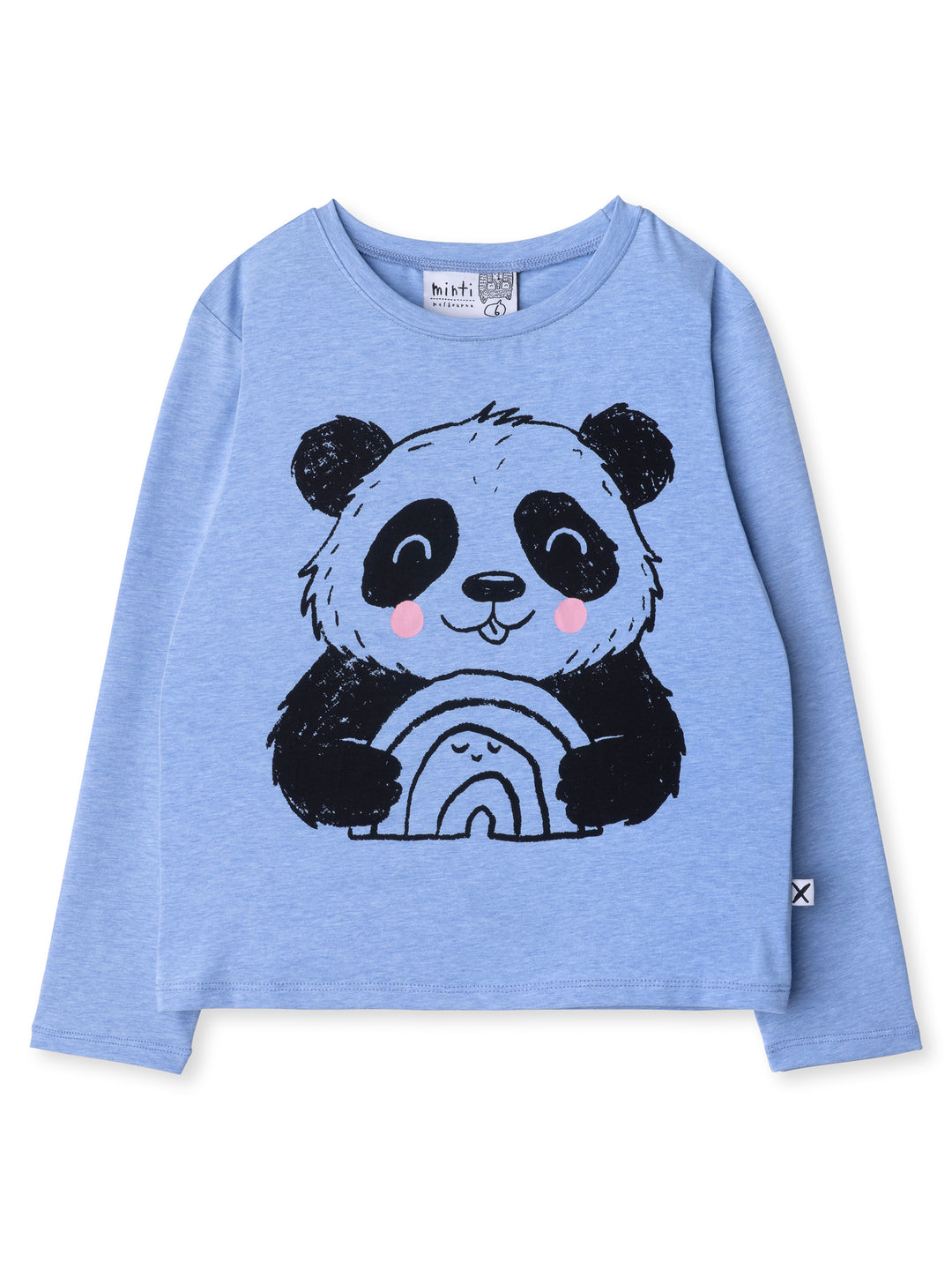 Minti kids clothing. Boxy style long sleeved tee. 190 Gram // 95% Cotton // 5% Elastane.