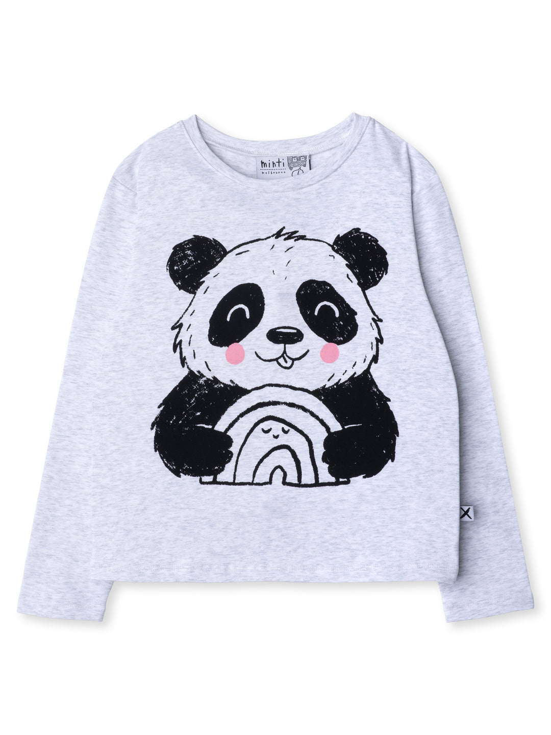 Minti kids clothing. Boxy style long sleeved tee. 190 Gram // 95% Cotton // 5% Elastane.