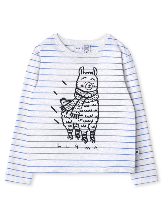 Minti kids clothing. Boxy style long sleeved tee. 190 Gram // 95% Cotton // 5% Elastane.
