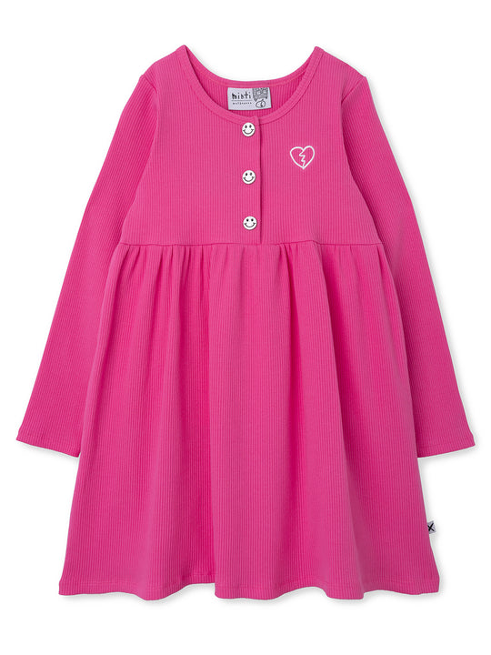 Minti Sketched Heart Rib Dress