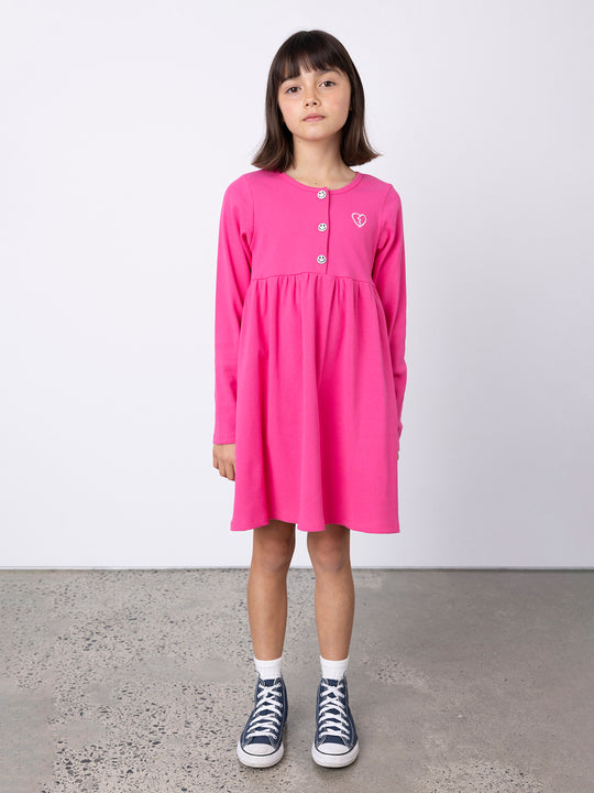 Minti Sketched Heart Rib Dress