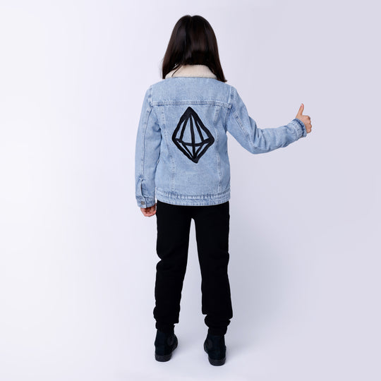 Minti Happy Face Denim Bomber