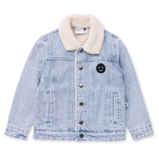 Minti Happy Face Denim Bomber