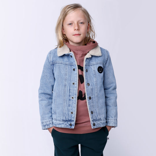 Minti Happy Face Denim Bomber