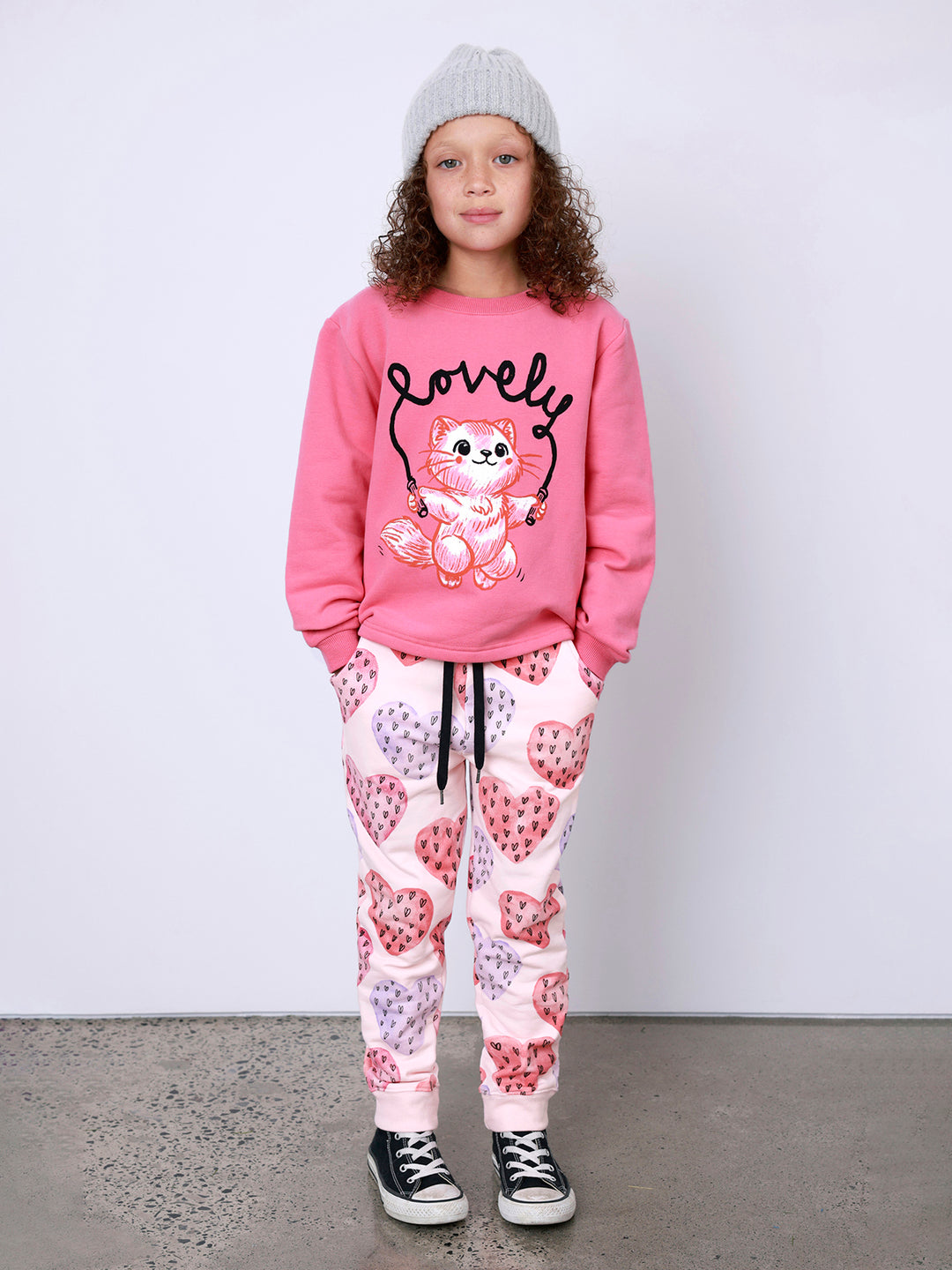 Minti Hearts On Hearts Furry Trackies