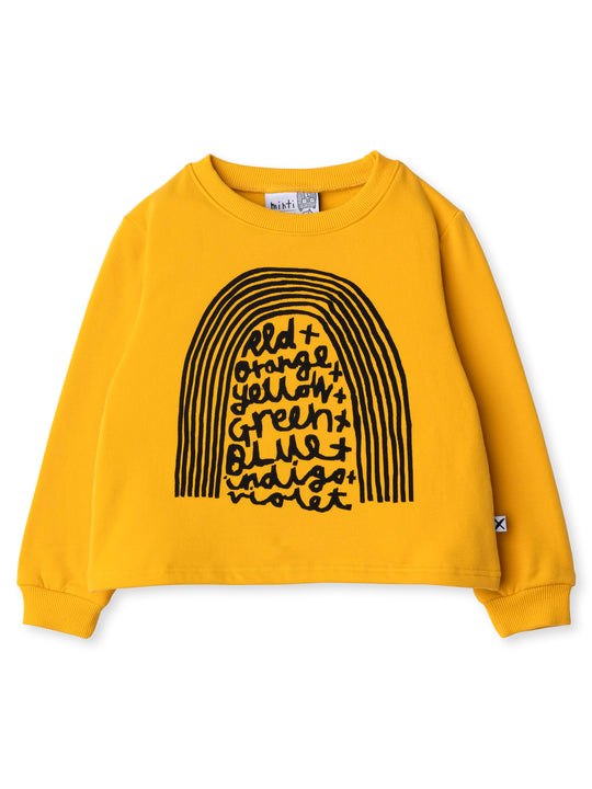 Minti kids clothing. Boxy crew with 2x2 rib neck and cuffs. 330 Gram // Brushed Inside // 95% Cotton // 5% Elastane.