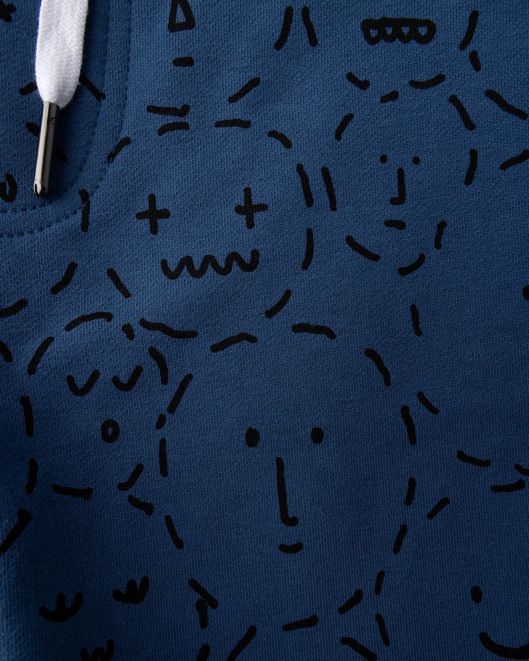 Close up of the Different Faces Short print in midnight