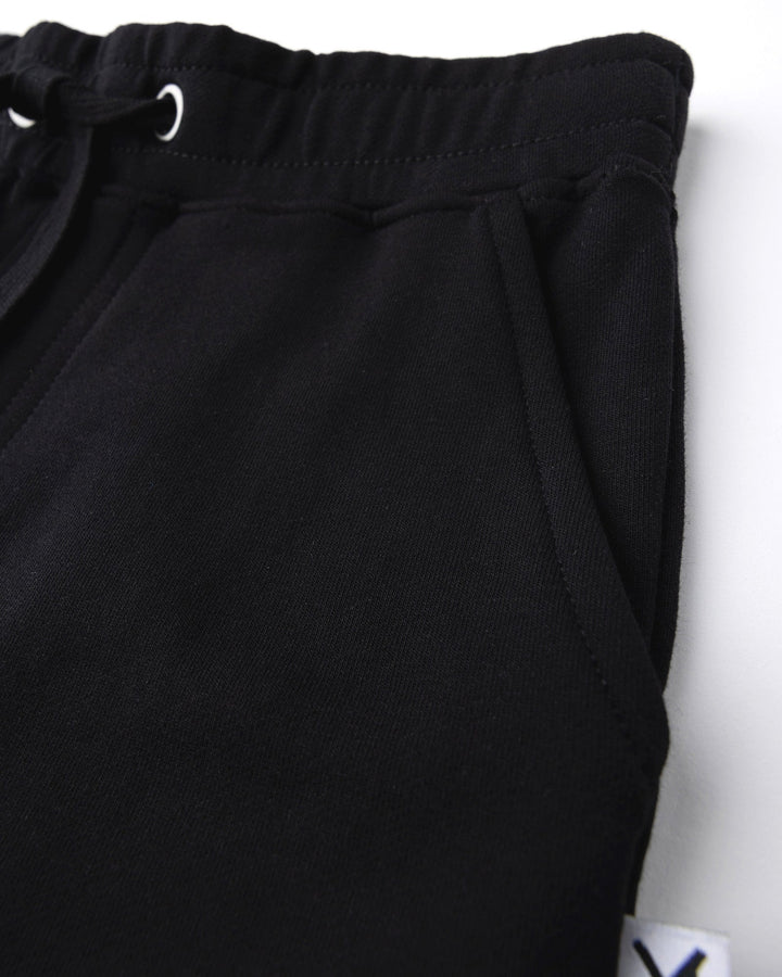 Close up detail of the Hero Short in black