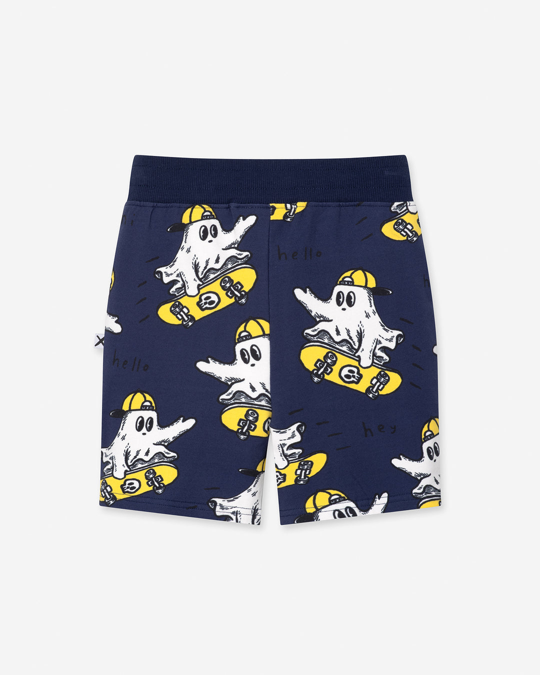 Skate Ghost Short in dark blue, boys shorts by Minti, flat lay