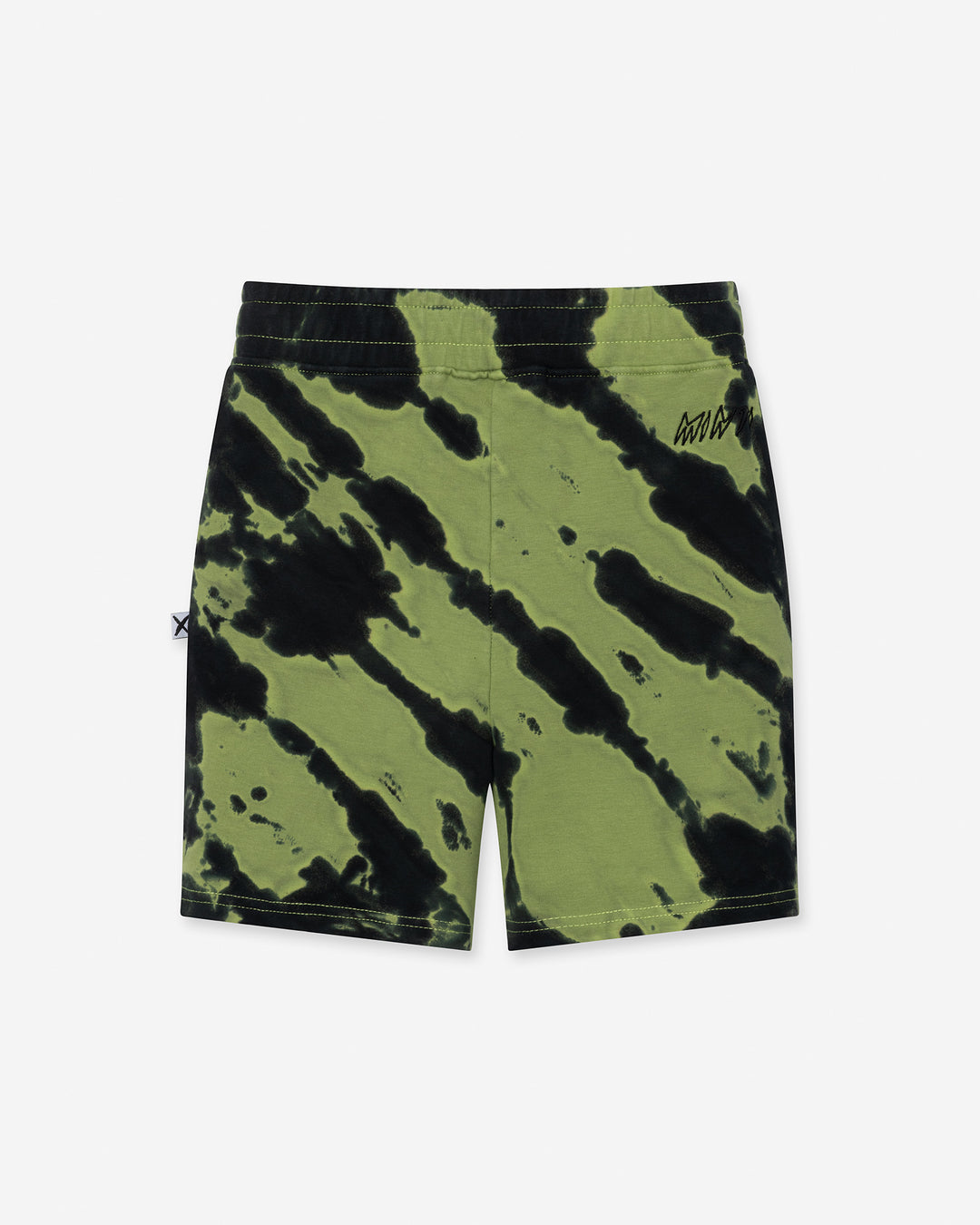 Strike Short in lime, boys shorts by Minti, flat lay