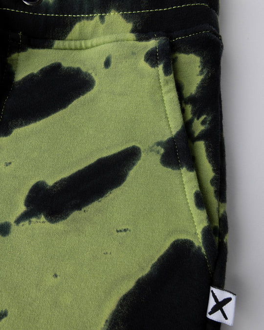 Close up detail of the Strike Short in lime