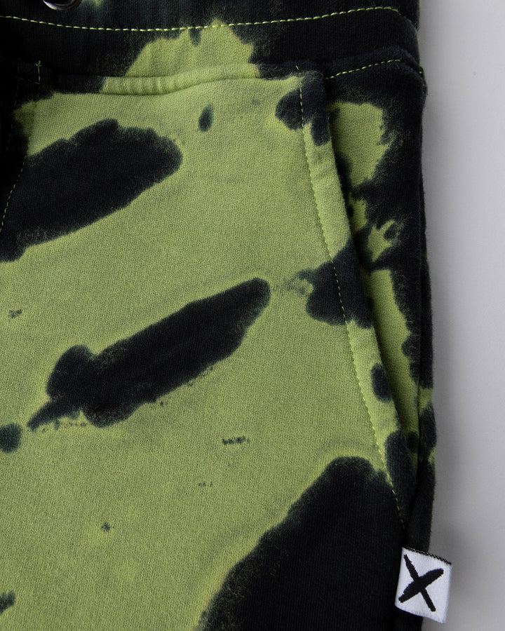 Close up detail of the Strike Short in lime