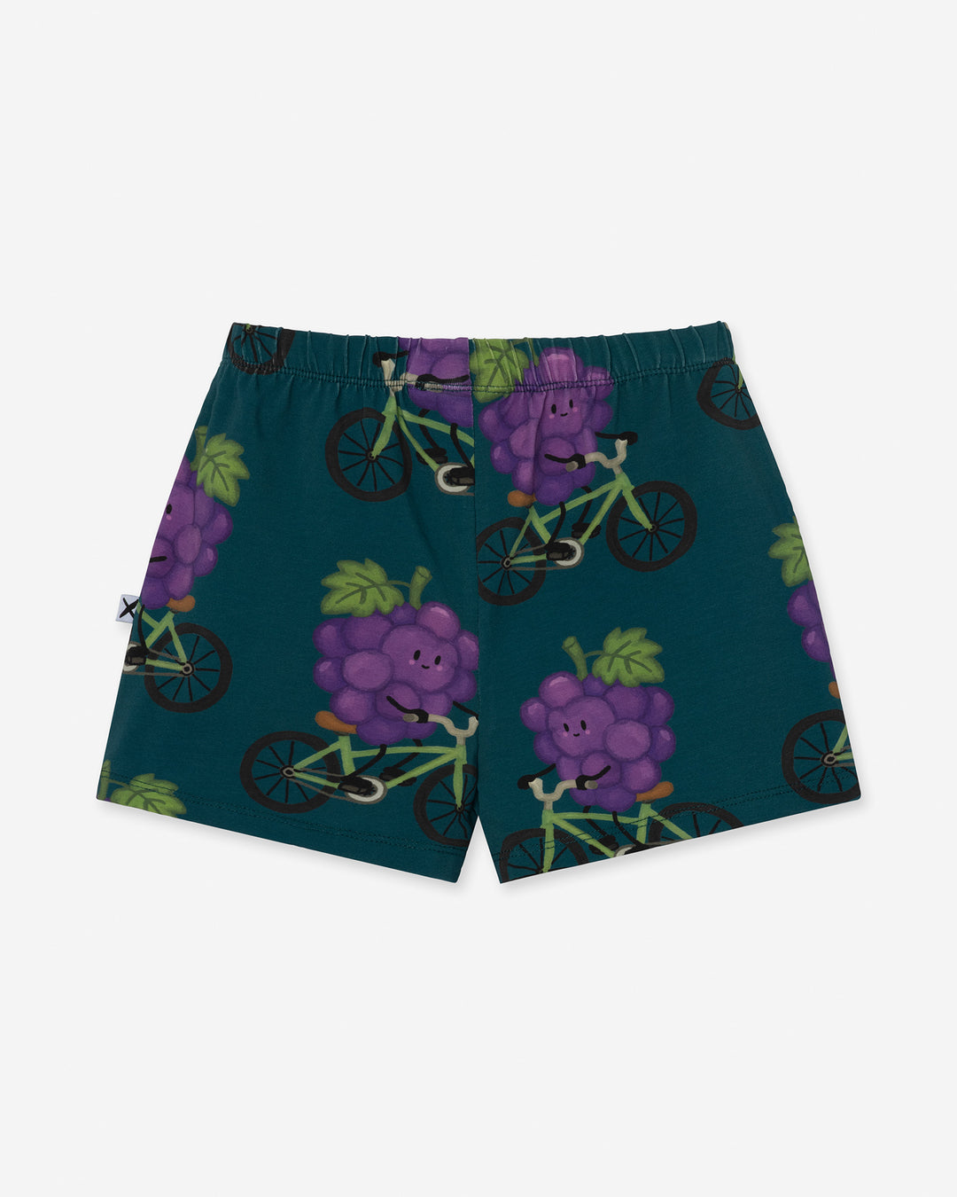 Biking Grape Short in dark teal, girls shorts by Minti, flat lay