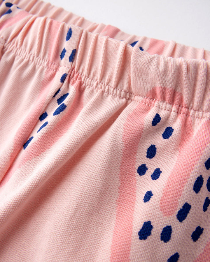 Close up detail of the Speckle Heart Short in pink