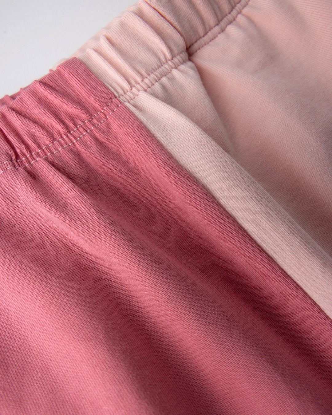 Close up detail of the Two Tone Short in pinks