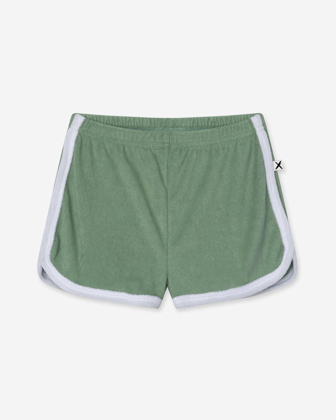 Track Star Short in sage, girls shorts by Minti, flat lay